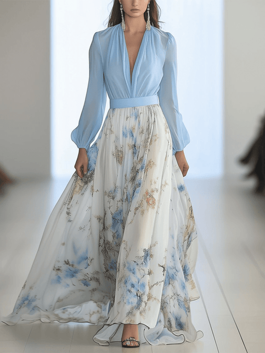 Cinderella | Bloemen Maxi-jurk