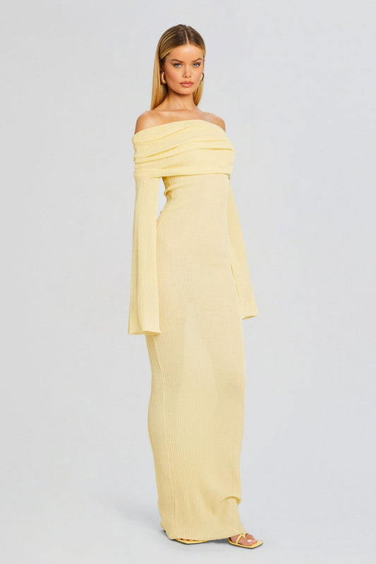 Marina | Off-shoulder Maxi-jurk