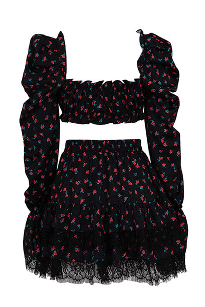 Lola | Floral Puff Sleeve Set