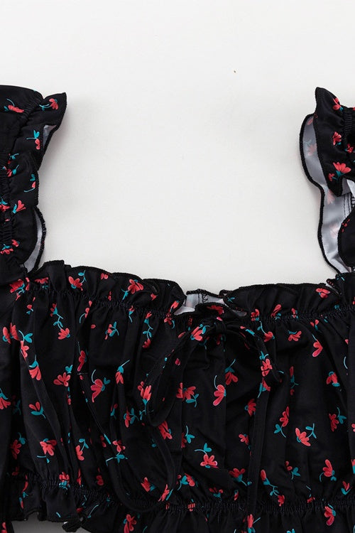 Lola | Floral Puff Sleeve Set