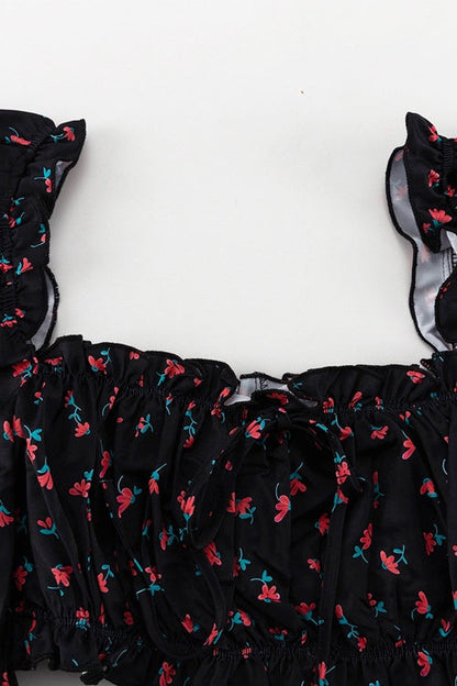 Lola | Floral Puff Sleeve Set