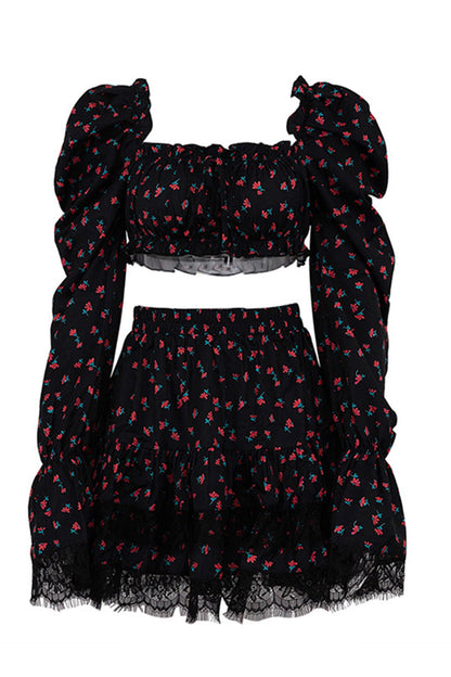 Lola | Floral Puff Sleeve Set